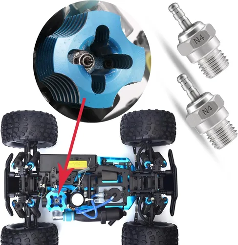 Miniatura 3 de N4 Bujías de bujía incandescente caliente para Traxas T-maxx Kyosho HSP1 HPI Redcat 1/8 1/10 RC Coche Camión Buggy Accesorios, paquete de 5 piezas