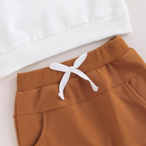 Miniatura 96 de Adobabirl Conjunto de sudadera y pantalones de Halloween para bebé, sudadera y pantalones con parche de calabaza para Halloween, otoño, ropa de bebé