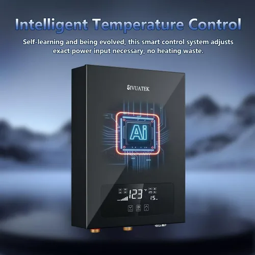 Miniatura 8 de Calentador de agua eléctrico sin tanque SIVUATEK 14kW, 240V - Agua caliente bajo demanda para toda la casa - Certificado ETL, automodulación