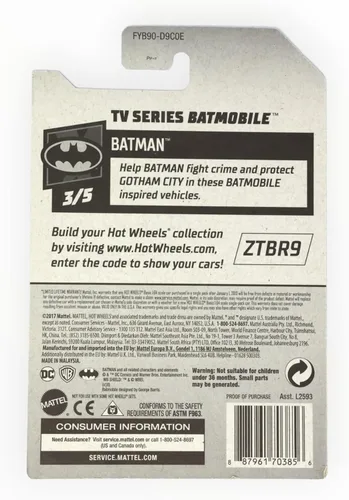 Miniatura 4 de Hot Wheels Serie de TV Batmobile - Plata 118/250