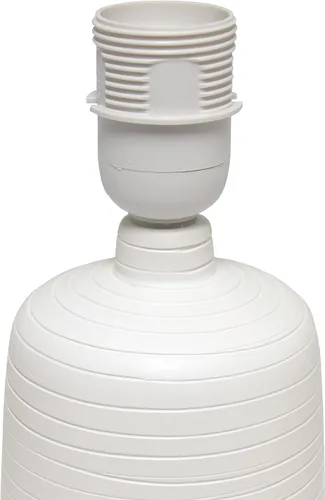 Miniatura 6 de Simple Designs LT2085-OFF Lámpara de mesa de cerámica lineal texturizada color blanco (4 unidades)
