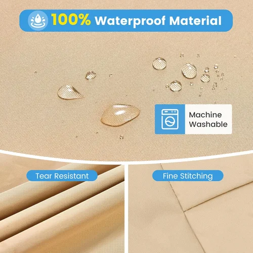 Miniatura 3 de GOFLAME Funda para sofá de patio de 2 plazas, funda resistente para sofá de exteriores, con rejillas de ventilación, asa y hebilla, resistente al