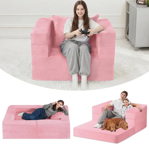 Miniatura 18 de Cama humana gigante para perro, cama 3 en 1 para perro de tamaño humano con funda de piel sintética lavable, cama grande plegable humana para Blanco