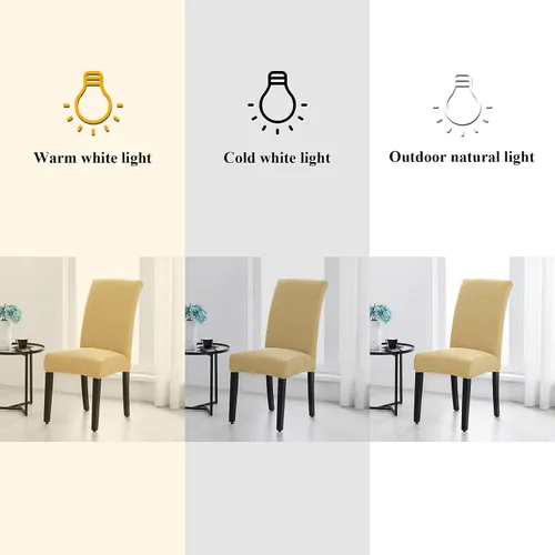 Miniatura 4 de Joccun Fundas para Sillas de Comedor Juego de 2, Fundas Elásticas para Sillas de Comedor Fundas para Sillas de Comedor Protector de Asiento, Funda