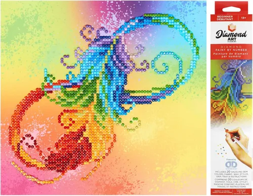 Miniatura 22 de DIAMOND ART BY LEISURE ARTS Kits de pintura de diamantes para adultos, abeja principiante de 8 x 8 pulgadas