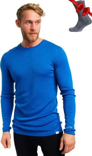 Merino.tech - Camiseta de capa base de lana merino, camisetas térmicas de manga larga de 100% lana merino, de peso ligero, medio y pesado