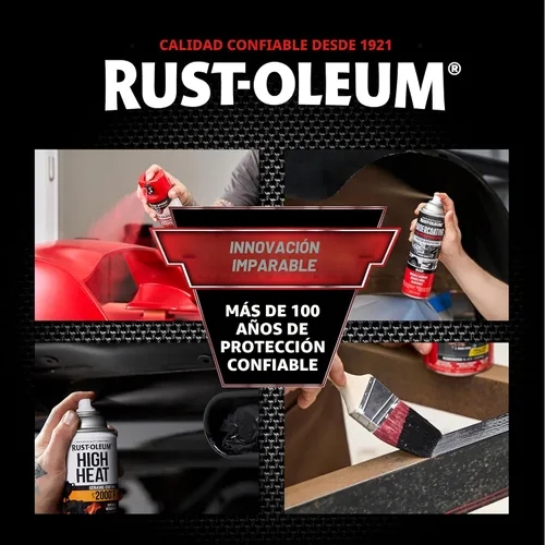 Miniatura 7 de Pintura en aerosol de alta temperatura Rust-Oleum 248903 para automóviles, 12 onzas, negro plano Negro (Flat Black)