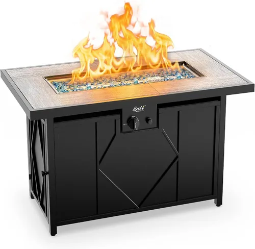 BALI OUTDOORS - Mesa rectangular de gas propano para hoguera (42 pulgadas, 60.000 BTU)