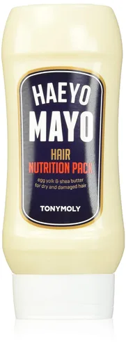 TONYMOLY Haeyo Mayo - Mascarilla acondicionador para el cabello, tratamiento nutritivo para el cabello con yema de huevo y manteca de karité,