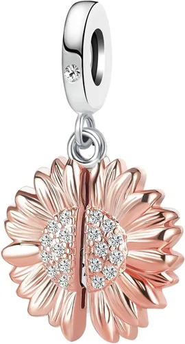 Miniatura 2 de You are My Sunshine - Abalorio de girasol para pulseras Pandora con cuentas colgantes para mujer