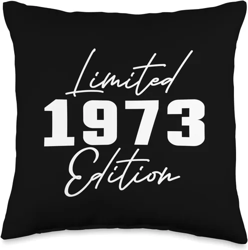 50th Birthday Gifts For Him & Her by Art Like Wow 1973 Edition, 50 años de edad para hombres y mujeres, 50 años, 16 x 16 pulgadas, multicolor