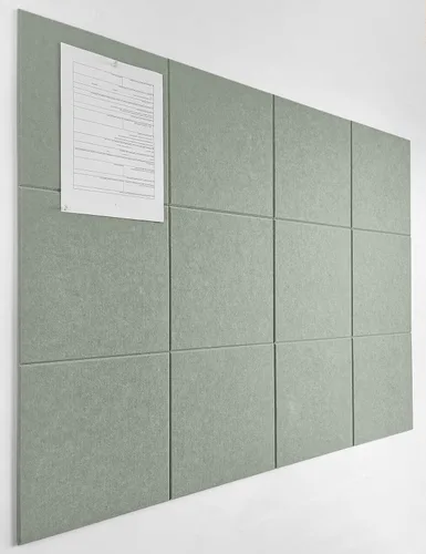 Miniatura 25 de Tabla de corcho alternativa de 24 x 36 pulgadas, paquete de 6 azulejos de pared de fieltro con pestañas adhesivas extraíbles seguras, tableros