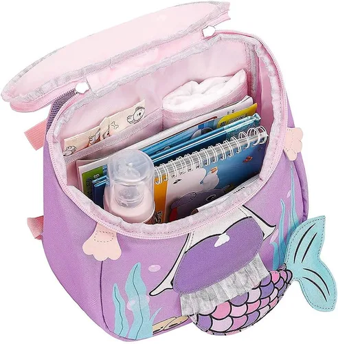 Miniatura 8 de Bluboon Mochila para niños pequeños para niñas, mochila preescolar 3D, mochila escolar para niños pequeños