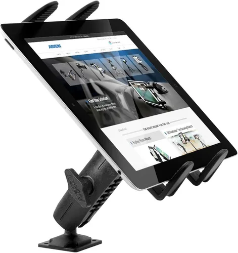 Miniatura 3 de ARKON Mounts - Base de taladro resistente para tableta y eje de montaje robusto, color negro al por menor (SP-RM250)