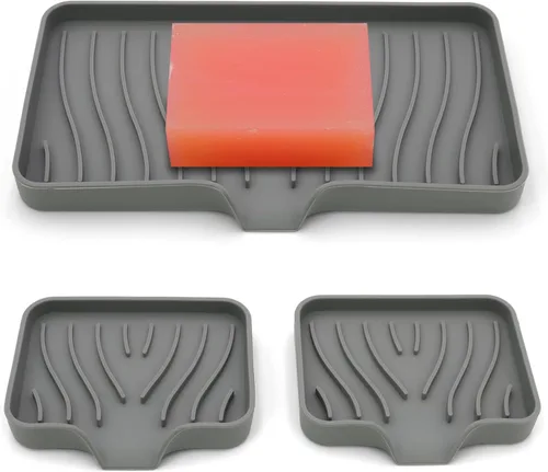 Miniatura 10 de AIMAIAIMAI Estuche de viaje para dos barras de champú – Compatible con barras de champú y acondicionador sólido Kitsch, contenedor grande de jabón