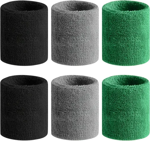 Miniatura 24 de BEACE Bandas para el sudor - Muñequeras deportivas para hombres y mujeres - Absorción de humedad, tela de rizo de algodón atlética para tenis