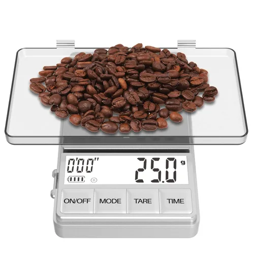 Miniatura 2 de WEIGHTMAN Báscula de café pequeña con temporizador, báscula de café expreso con temporizador de 1000 x 0.00 oz, mini báscula de alimentos