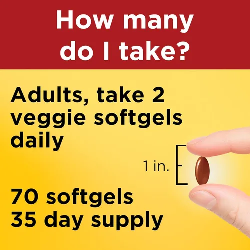Miniatura 5 de Nature Made - Aceite de algas Omega 3, suplemento 540 mg, alternativa al aceite de pescado Omega 3, 70 cápsulas vegetales blandas, sostenible, a