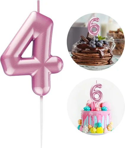 Miniatura 103 de Velas número 2 arcoíris con número 3D de feliz cumpleaños para decoración de fiesta de pastel de cumpleaños, suministros de celebración