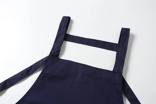 Miniatura 15 de Jeelow Delantal de cocina de algodón o sarga de algodón para hombres y mujeres, ajustable con bolsillos ajustables