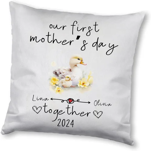 Miniatura 7 de Duck Mothers Day, Personalised Pillow Case Decor for Home, Present for Mom, Grandmother, for Her