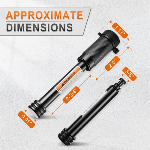 Miniatura 2 de JUSTTOP Bloqueo de pasador receptor de enganche de remolque, 5/8 pulgadas de diámetro y 2-3/4 pulgadas de largo para receptor de clase III IV de 2