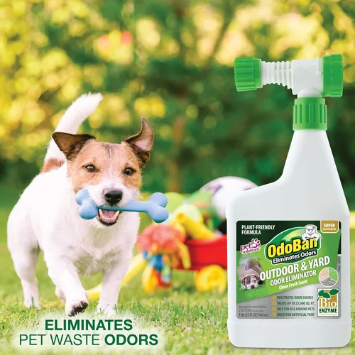 Miniatura 3 de OdoBan Eliminador de olores para exteriores y patios, fórmula respetuosa con las plantas, fabricado en los Estados Unidos, aroma fresco y limpio