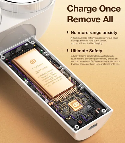 Miniatura 4 de DesertWest Afeitadora de tela, removedor de pelusa recargable de 3000 mAh insignia 2025, afeitadoras de pelusa para eliminar pelusas, afeitadora