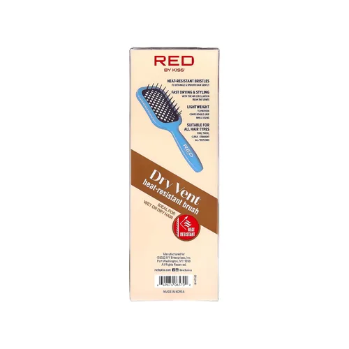 Miniatura 4 de RED by Kiss Cepillo de pelo resistente al calor, desenredante de secado rápido para cabello húmedo y seco, rizado, grueso y liso, desenredante Azul