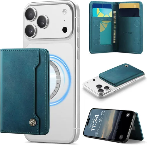 Miniatura 15 de Vinich para MagSafe Cartera Magnética con Bloqueo RFID Portador de Tarjetas Compatible con Teléfonos y Fundas MagSafe, Imán Fuerte Cartera