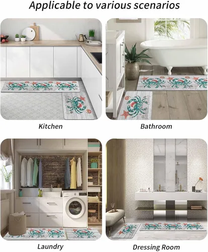 Miniatura 6 de Tapete de baño de Navidad para bañera, antideslizante, de secado rápido y absorbente, de tierra de diatomeas, fregadero, dormitorio, cocina