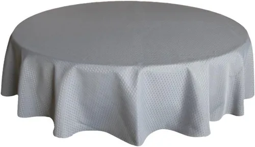 Miniatura 8 de Tektrum Mantel de jacquard redondo de 70 pulgadas, resistente al agua, resistente a las manchas, a prueba de derrames, ideal para cenas, banquetes