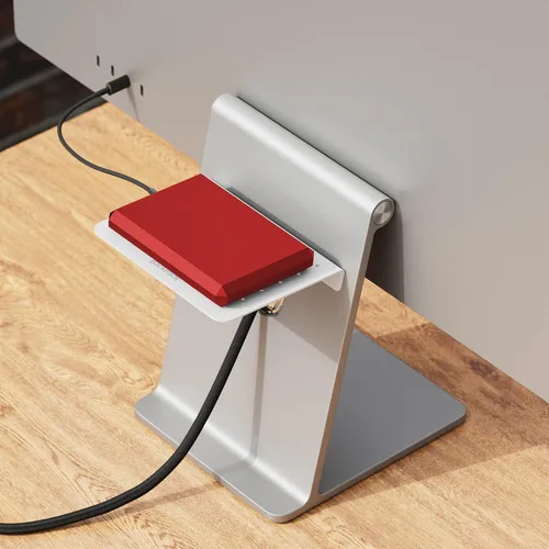 Miniatura 2 de Twelve South Mochila para Apple Studio Display Estante de almacenamiento oculto ventilado con soporte integrado para discos duros y accesorios