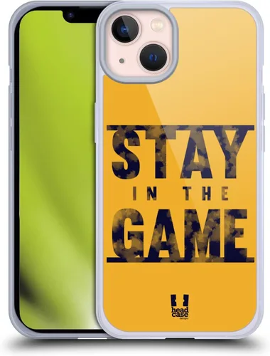 Head Case Designs Stay in The Game Power Statement Gel Case [Military Grade Protection] Compatible with Apple iPhone 13 and Compatible with MagSafe