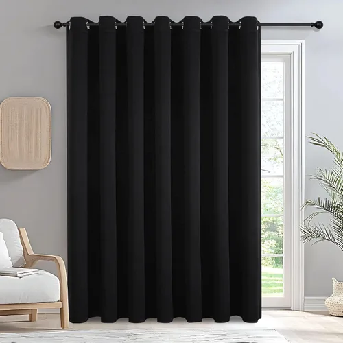 Miniatura 36 de IGEMAEVE Cortinas 100% opacas de 108 pulgadas de largo para dormitorio, juego de 2 paneles de cortinas opacas con bolsillo para barra y pestaña