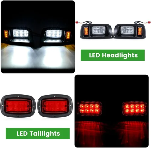 Miniatura 3 de Kit de iluminación LED Lochnchn, kit de luces delanteras y traseras de 12V para carritos de golf Club Car DS 1993 en adelante, homologado