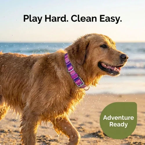 Miniatura 4 de Collar de perro impermeable, lavable, a prueba de olores y suciedad, suave, inodoro, fácil de limpiar, resistente a la decoloración, duradero