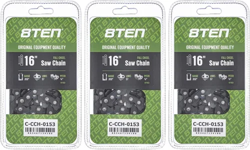 Miniatura 77 de 8TEN Cadena de motosierra semi cincel de 6 pulgadas .050 1/4 42 DL para Worx WG320 Black & Decker LLP120 (paquete de 3)