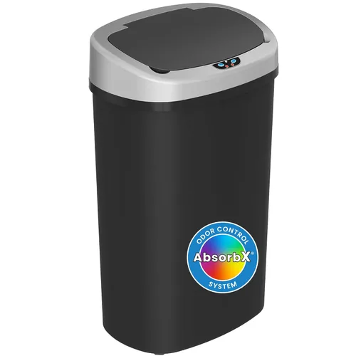 Miniatura 10 de iTouchless SoftStep - Cubo de basura y contenedor de reciclaje de 16 galones con filtros de olores dobles y cubos extraíbles codificados por Plata