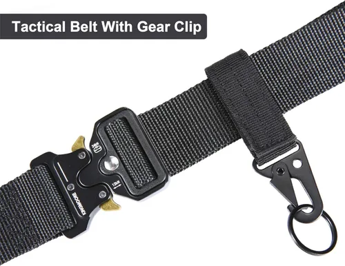 Miniatura 3 de KingMoore - Cinturón táctico para hombre, resistente, ajustable, estilo militar, de nailon con hebilla de metal
