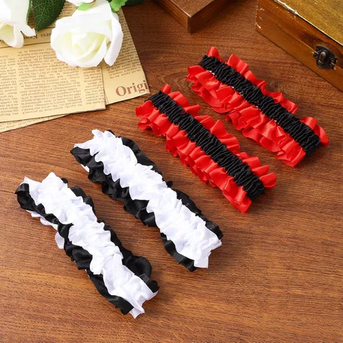 Miniatura 8 de SOIMISS Brazalete liguero 8 piezas soporte para camisa brazo liguero satén manga cinturón rugiendo años 20, Como se muestra