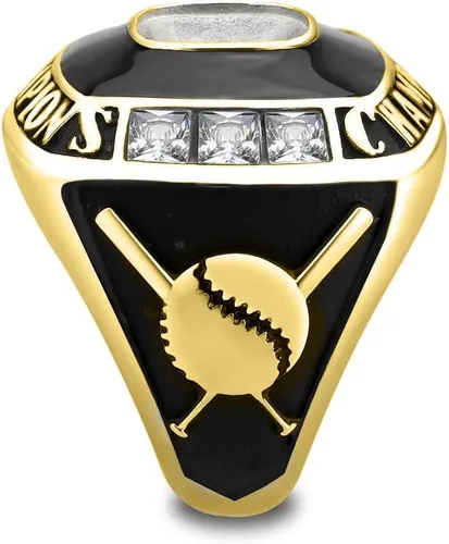 Miniatura 3 de Anillo de campeonato de acero inoxidable con texto y color personalizados - Trofeo, fútbol americano, béisbol, baloncesto, deportes electrónicos
