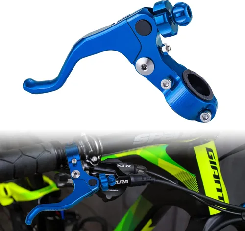 Miniatura 5 de Manillar de embrague universal de aleación de aluminio compatible con la mayoría de las motocicletas Dirt Bikes, 7/8 pulgadas, 0.866 in, color azul
