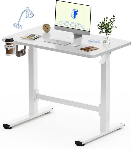 Miniatura 14 de FLEXISPOT H7 Plus - Escritorio de pie ajustable con resorte de gas, estación de trabajo móvil con rueda, escritorio inalámbrico para habitación