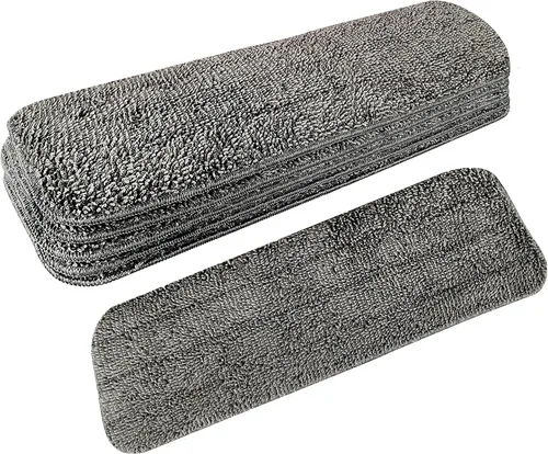 Paquete de 6 cabezales de repuesto de microfibra para trapeadores húmedos y secos, almohadillas de limpieza de suelos de primera calidad, repuestos