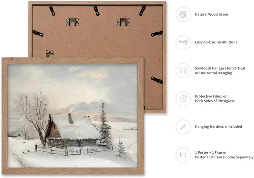 Miniatura 2 de Poster Master Póster vintage The Beginning Of Spring – Impresión retro de invierno – Arte de nieve – Arte de paisaje – Regalo para hombres y mujeres