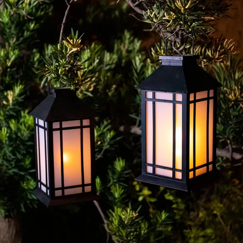 Miniatura 2 de Afirst Farol solar para exteriores, paquete de 2 luces decorativas colgantes para exteriores, impermeables, para patio, jardín, mesa, decoración