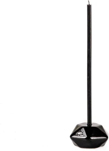 Danilovo Portavelas cónico – Hecho a mano, resistente soporte fino de cerámica – Decoración de lujo ideal para el hogar negro para cualquier ocasión