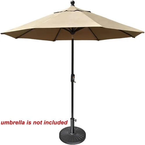 Miniatura 6 de EliteShade USA Base de Sombrilla Soporte Market Patio Exterior Resistente Portasombrillas con Patrón Radial Cóncavo, Negro