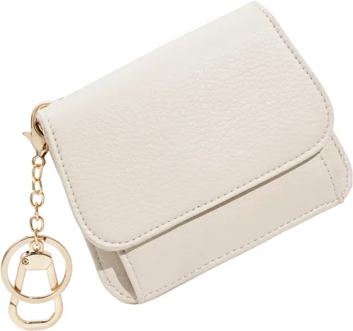Cartera pequeña para mujer, con bloqueo RFID, delgada y bolsillo para monedas, tarjetero plegable para tarjetas de crédito con ventana de